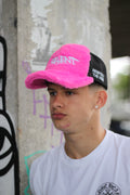 Fuzzy Trucker Crazy Pink ,,respect the vibe”